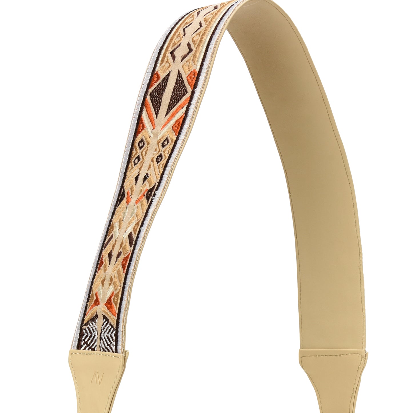 Handbag Beige with embroidered Handle