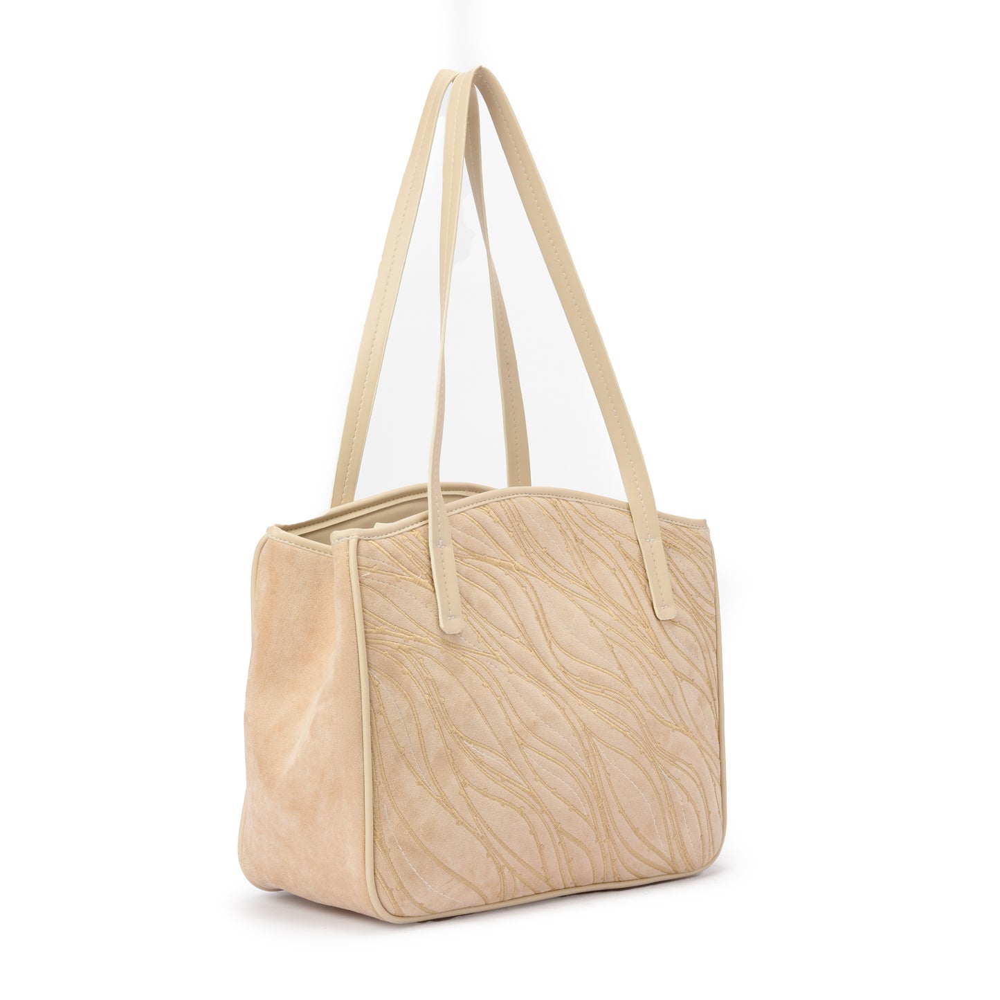 Beige Waves Handbag
