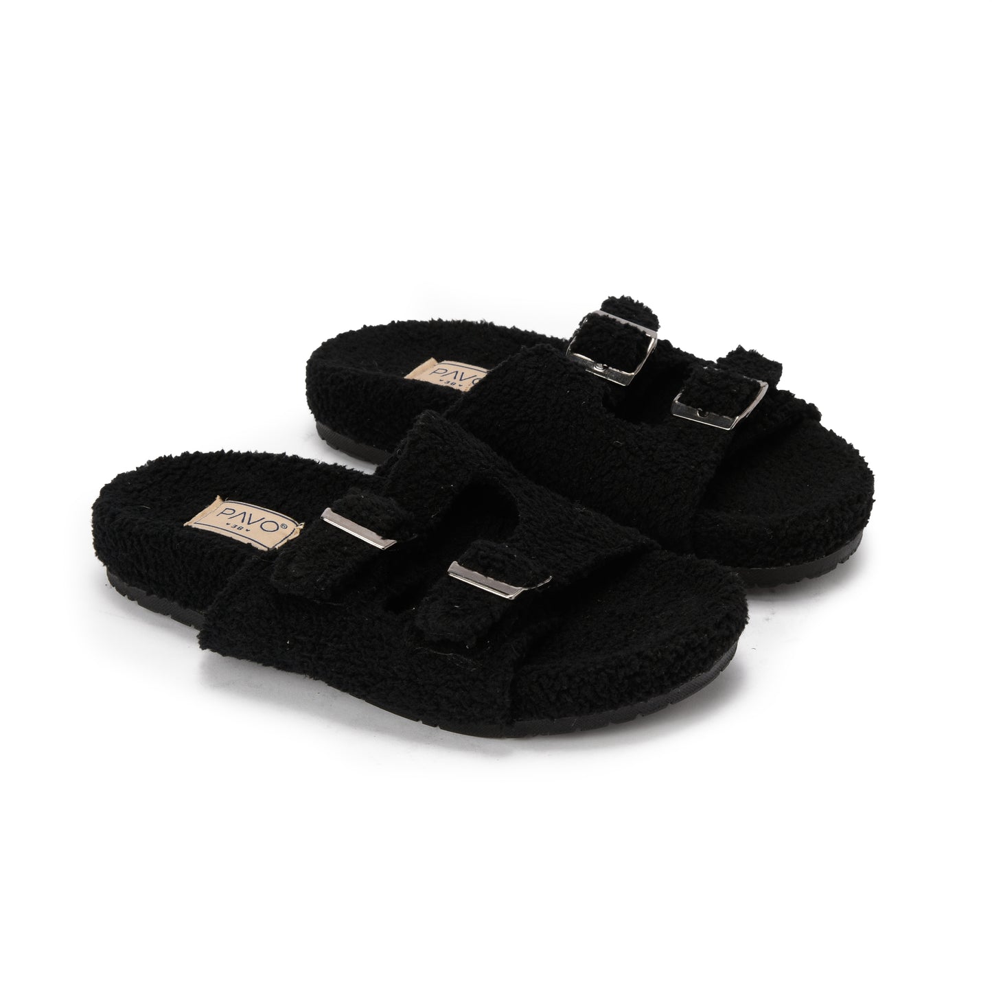 Black Plush slipper