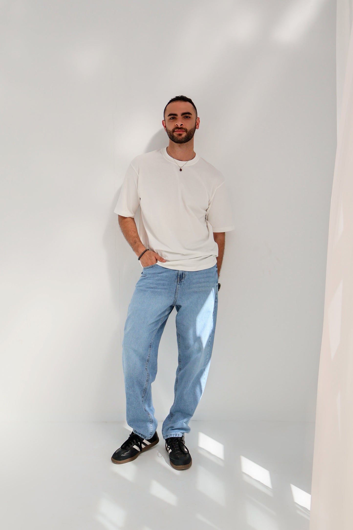 Light blue Straight leg Men jeans