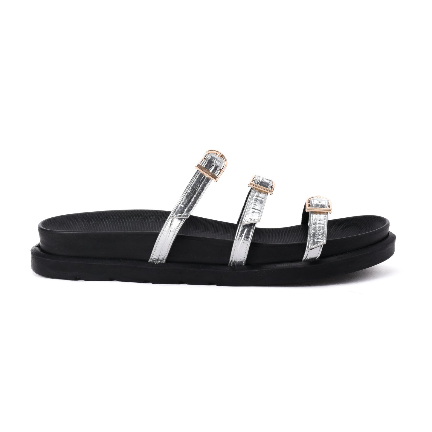 Silver Vola Slippers - PAVO Egypt