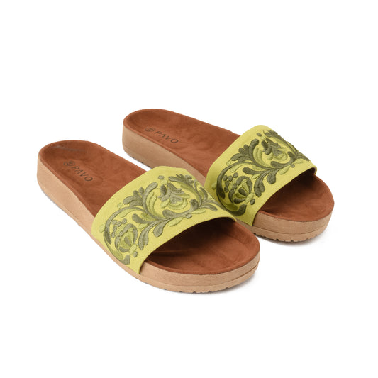 Slippers Lime wavy