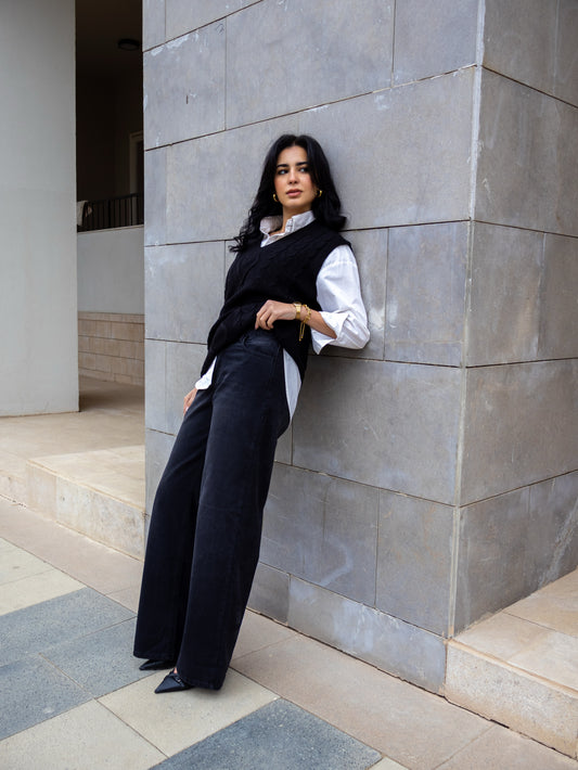 Grey Wide Leg jeans - PAVO Egypt