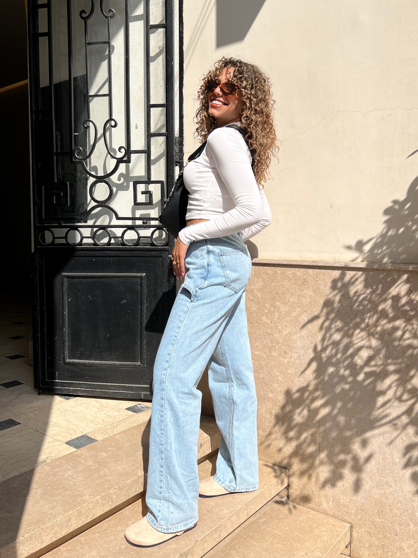 Double Cross Waist Jeans - PAVO Egypt