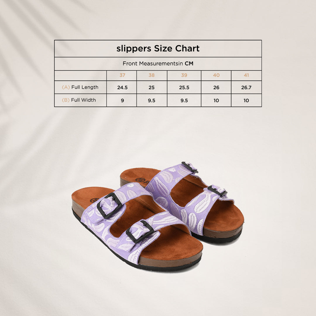 Slippers floral Lilac - PAVO Egypt