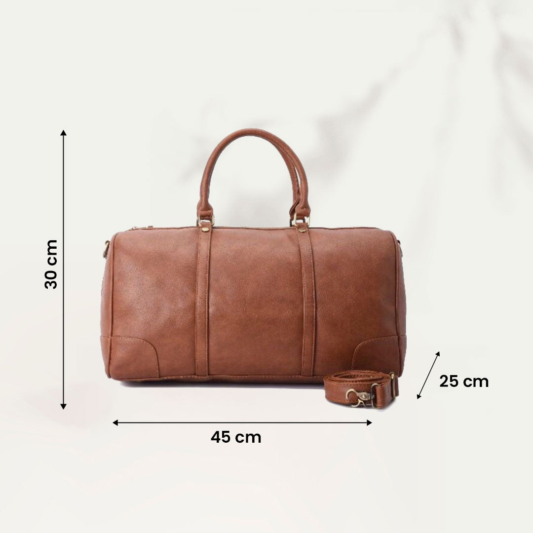 Duffle Bag Leather Brown pavoegypt