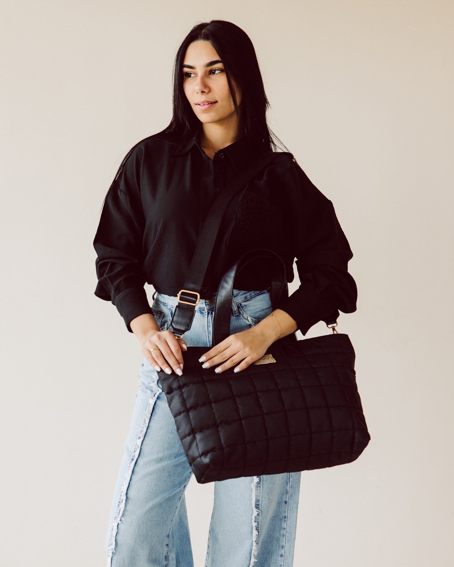 Black Tote Bag Handbag - PAVO Egypt