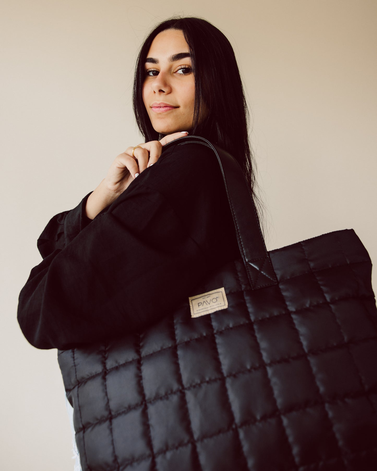 Black Tote Bag Handbag - PAVO Egypt