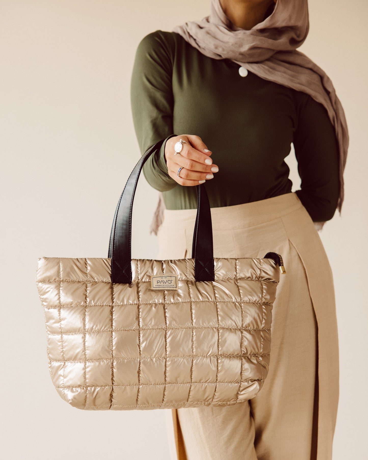 Rose Gold Tote Bag Handbag pavoegypt