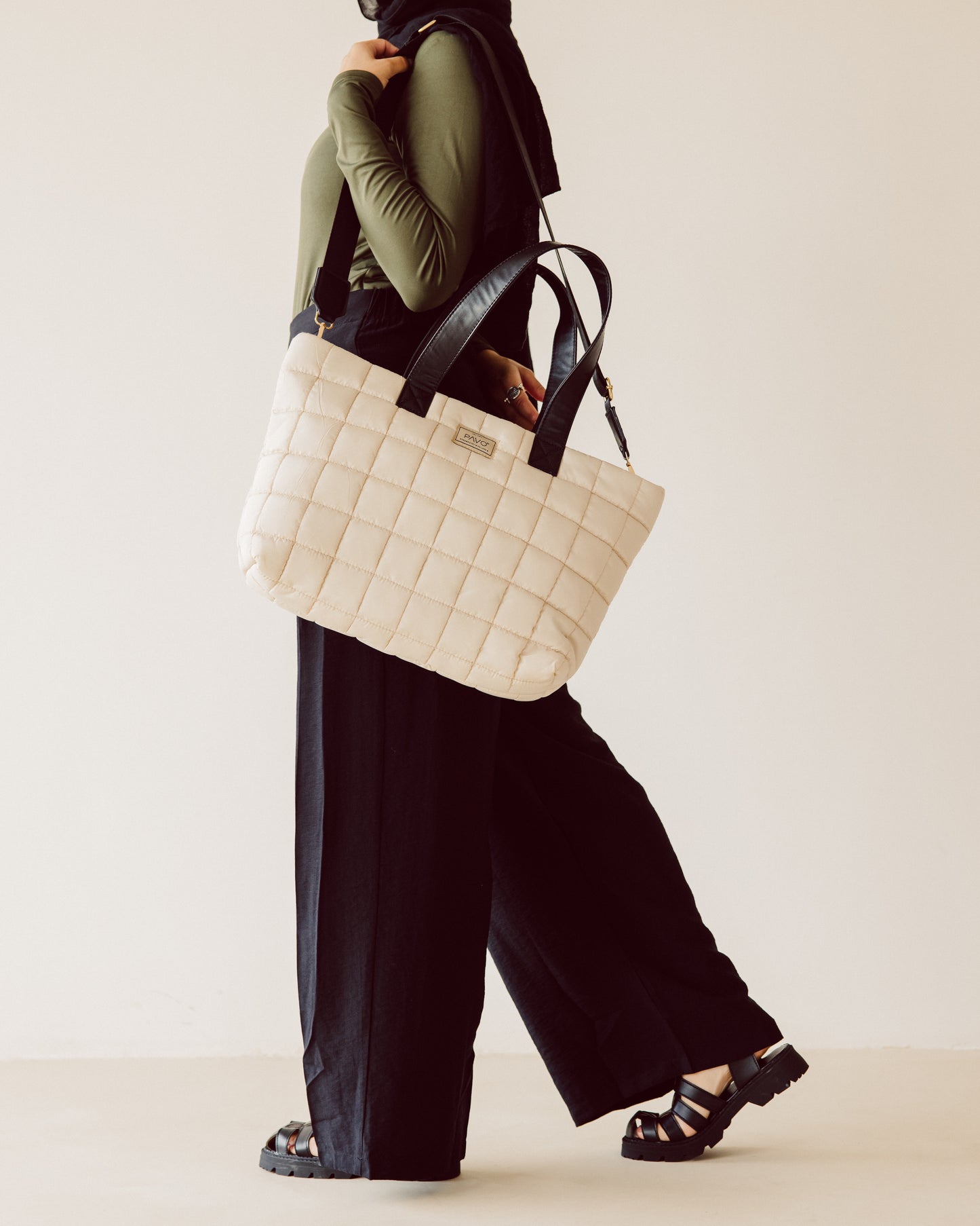Beige Tote Bag Handbag - PAVO Egypt
