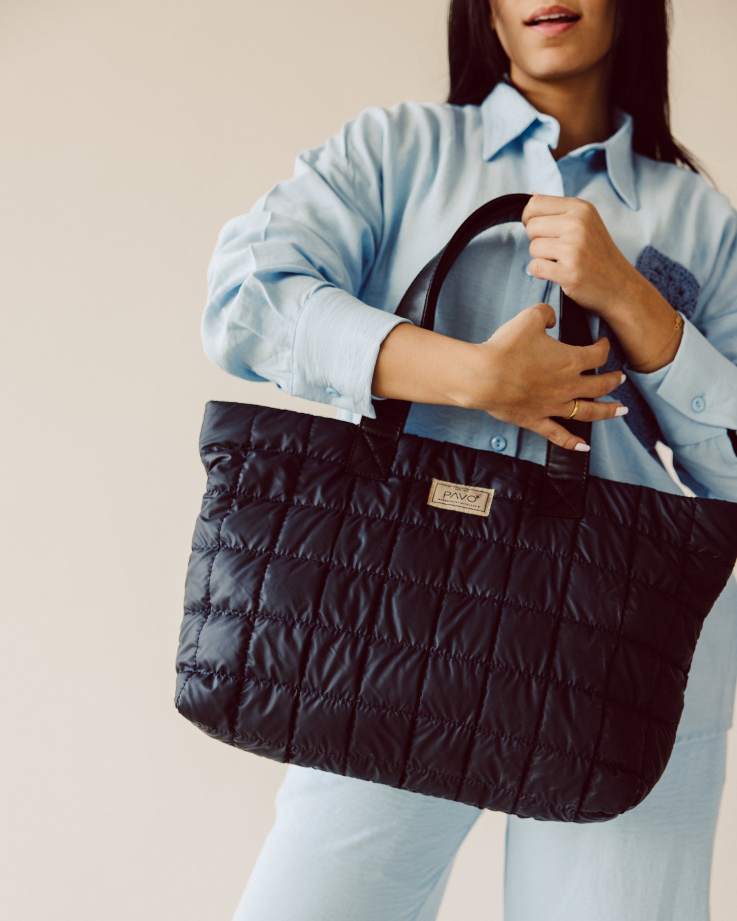 Black Tote Bag Handbag - PAVO Egypt