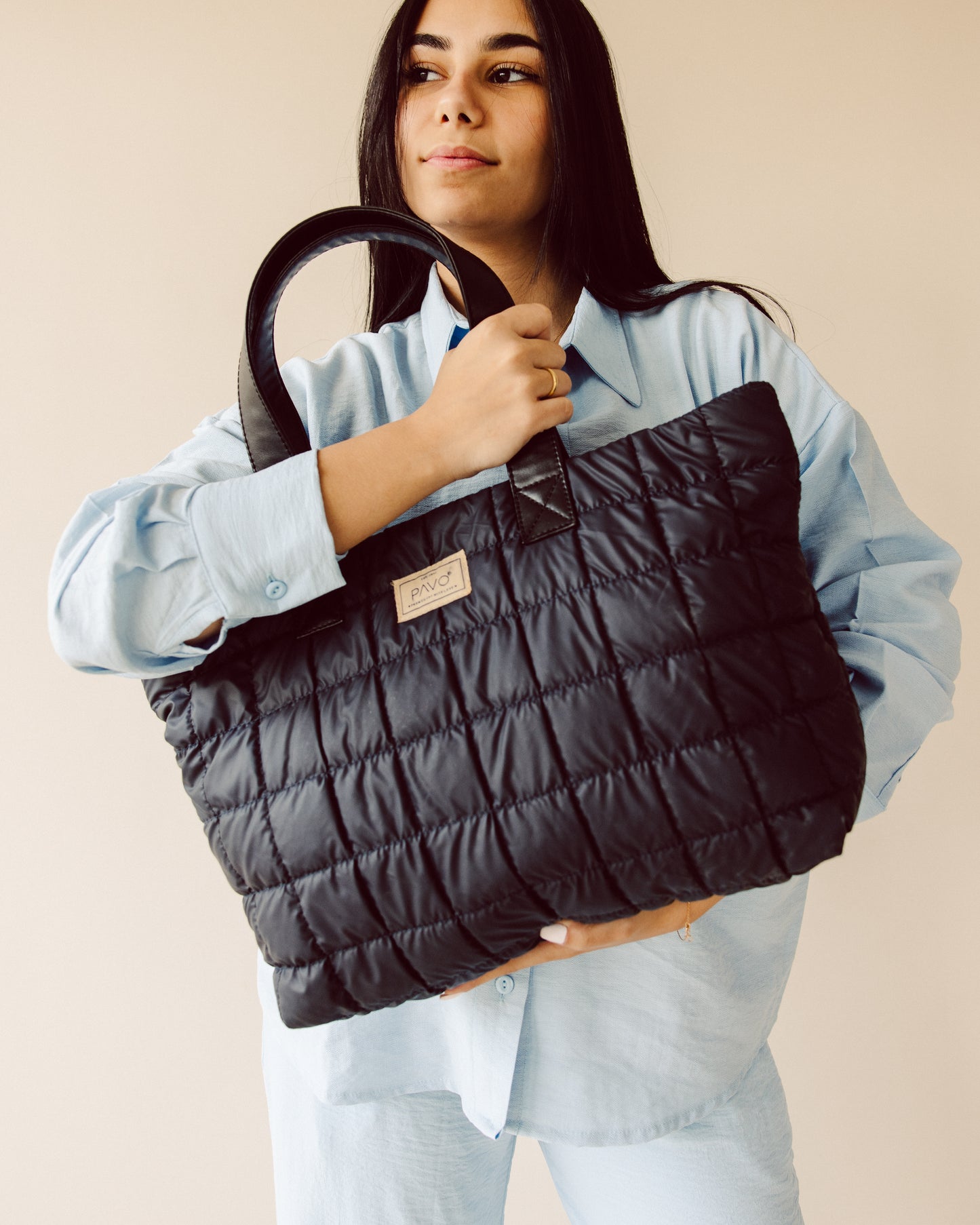 Black Tote Bag Handbag - PAVO Egypt