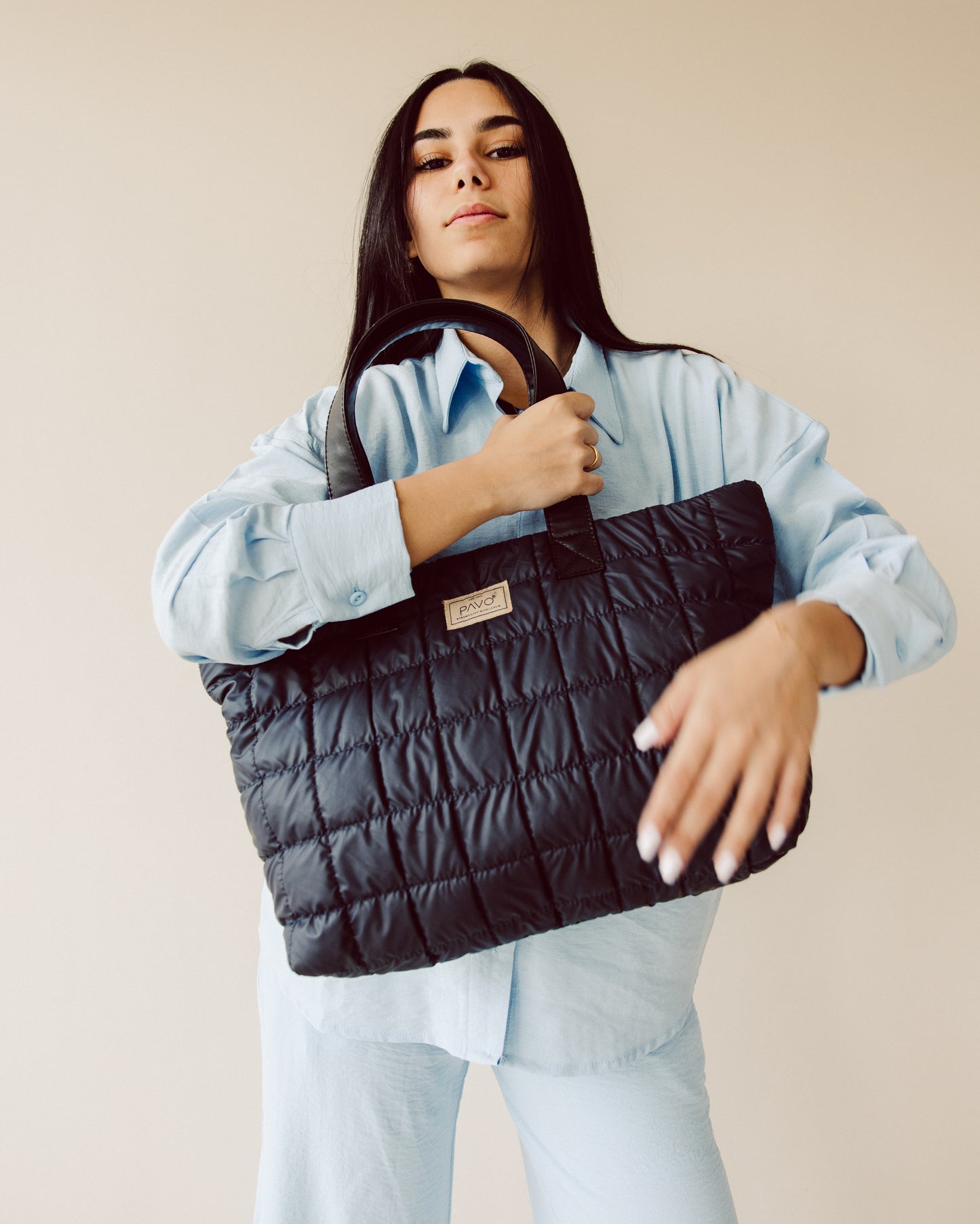 Black Tote Bag Handbag - PAVO Egypt