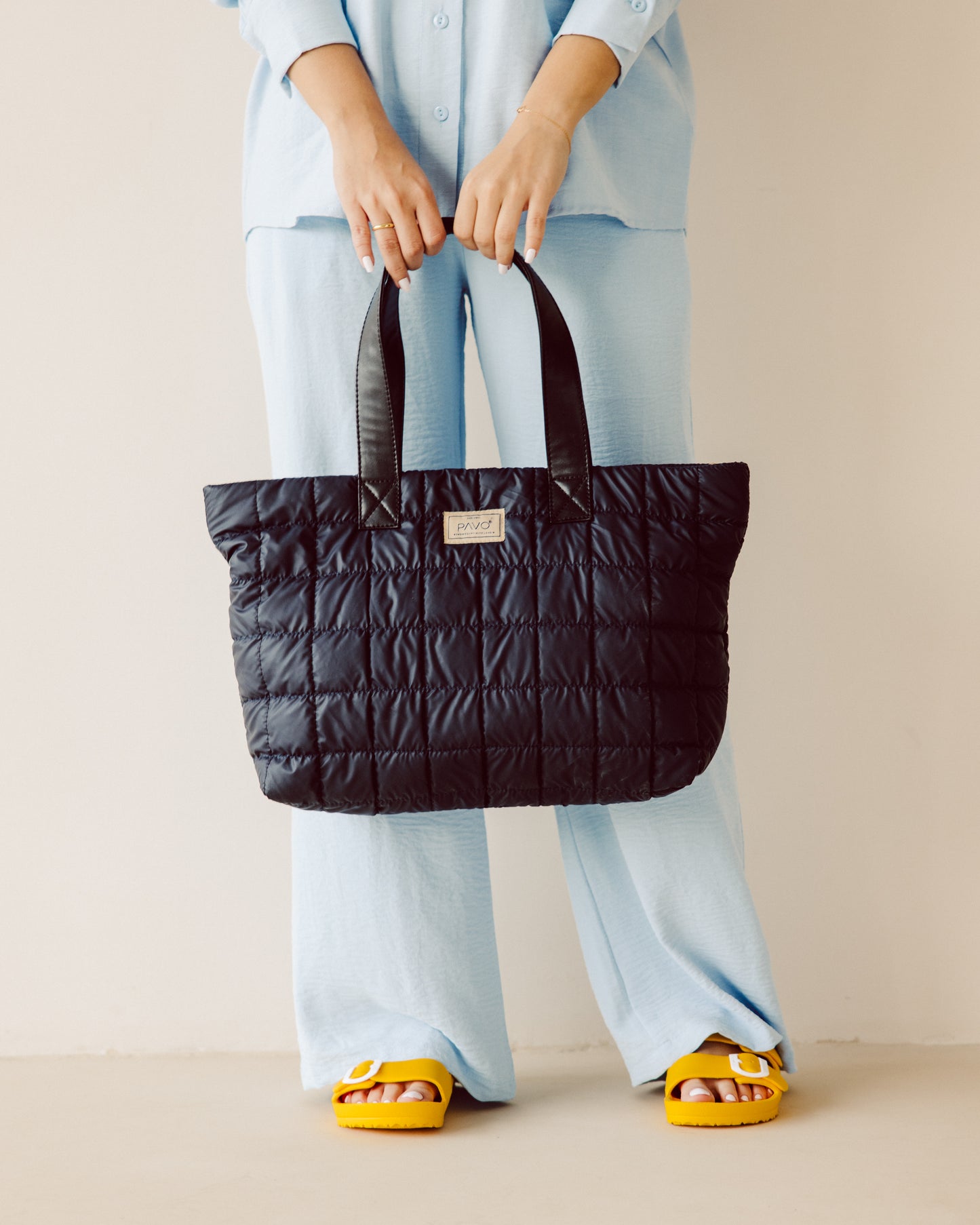 Black Tote Bag Handbag - PAVO Egypt