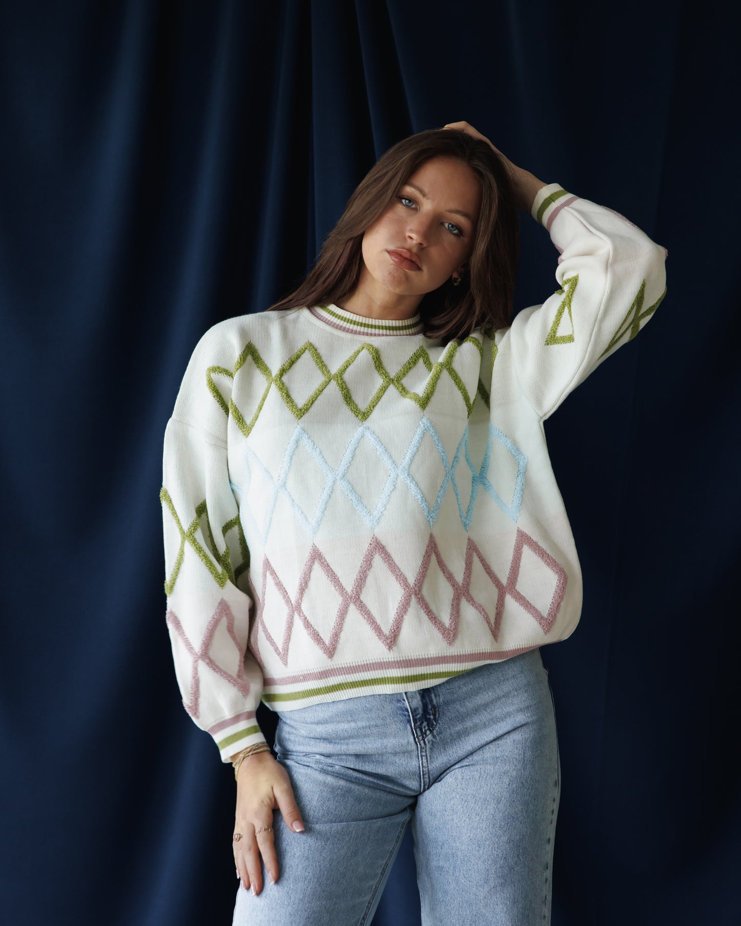 Olive diamond Pullover
