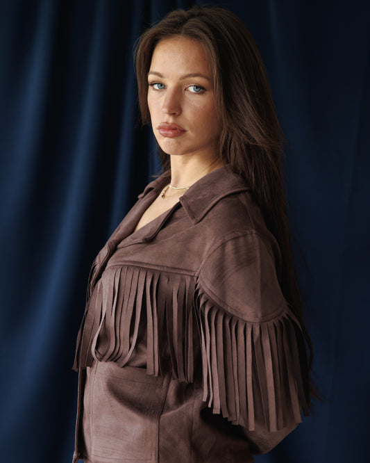 Mocha Fringe Jacket