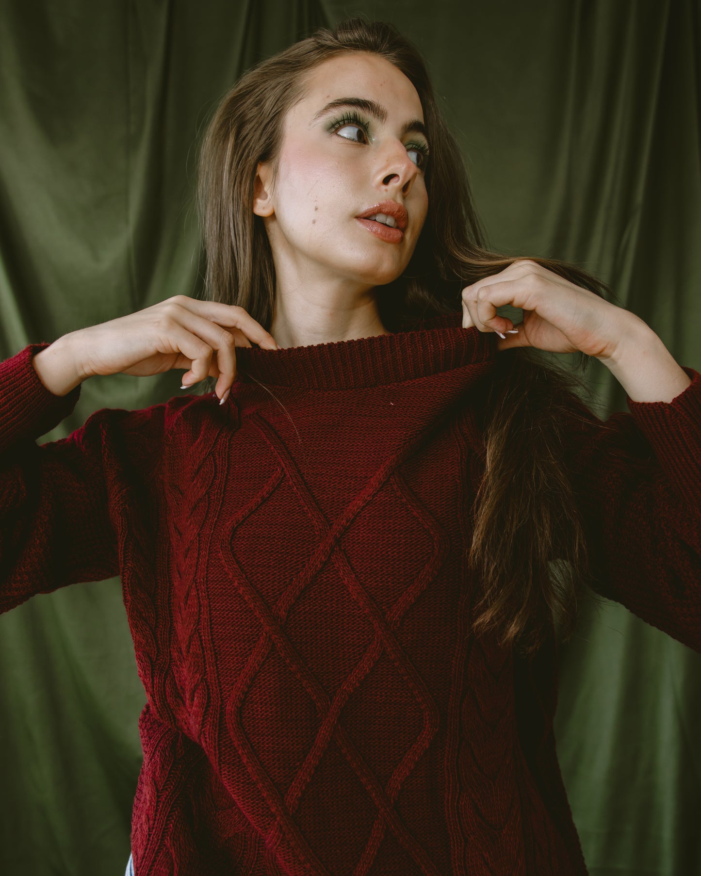 Burgundy Knit pullover - PAVO Egypt