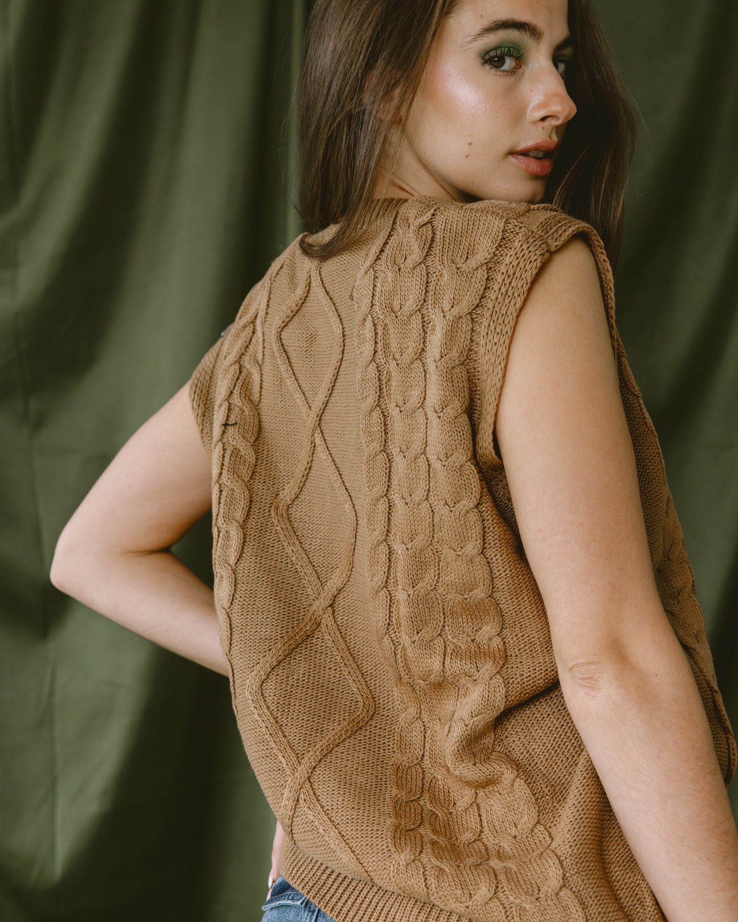 Camel Oversized Vest - PAVO Egypt