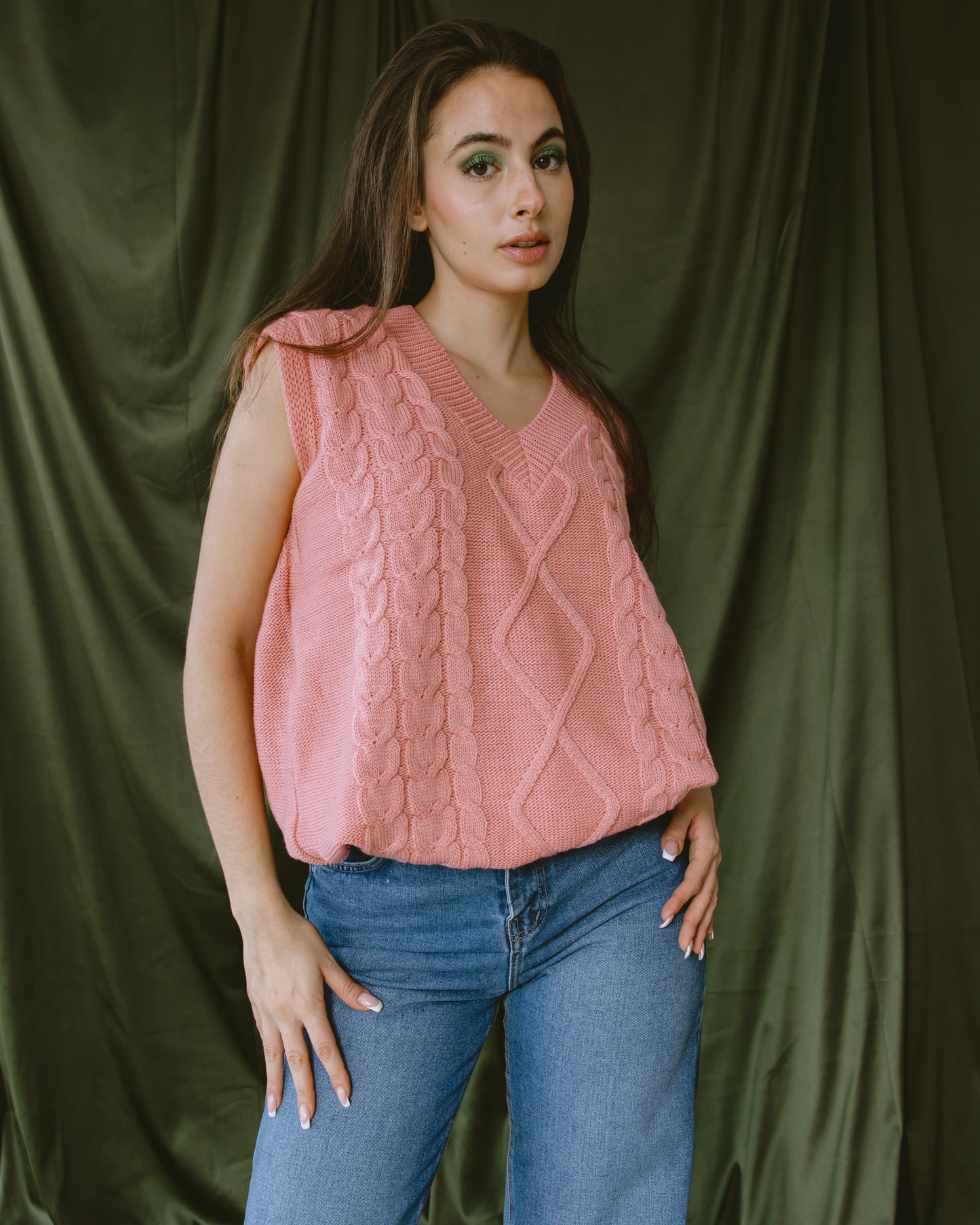 Pink Oversized Vest - PAVO Egypt