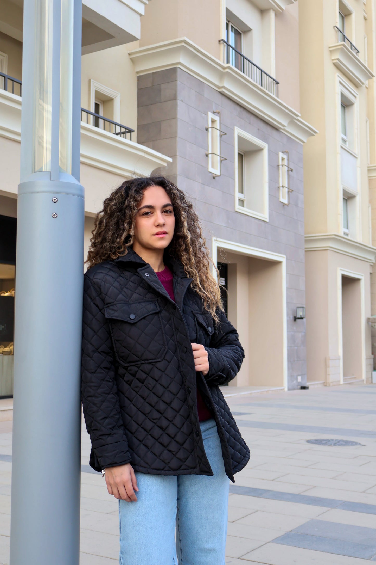 Black Quilted Jacket - PAVO Egypt