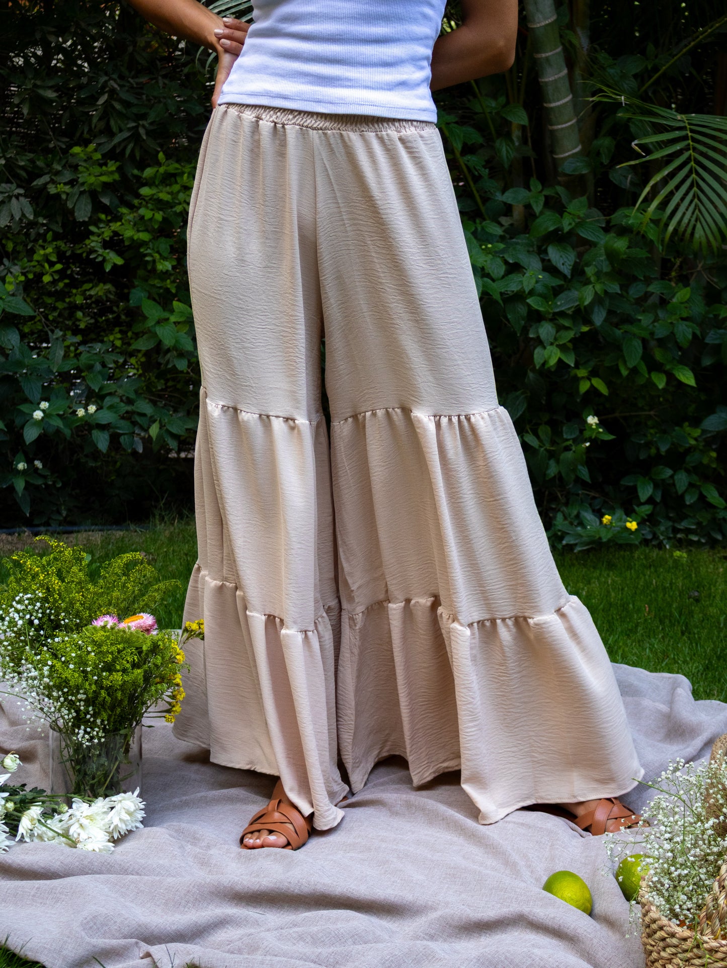 Beige Levy pants - PAVO Egypt