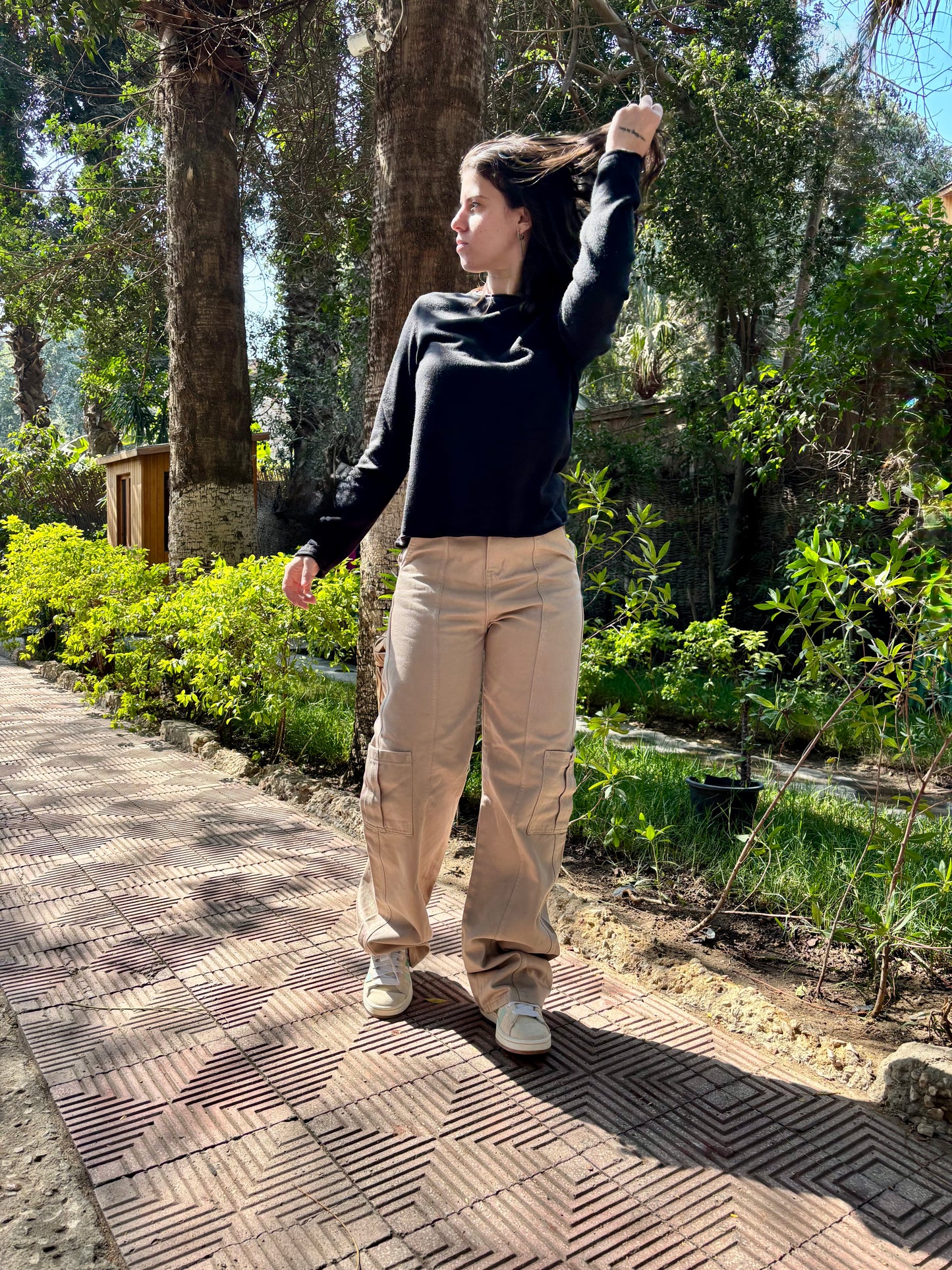 Beige Cargo Pant