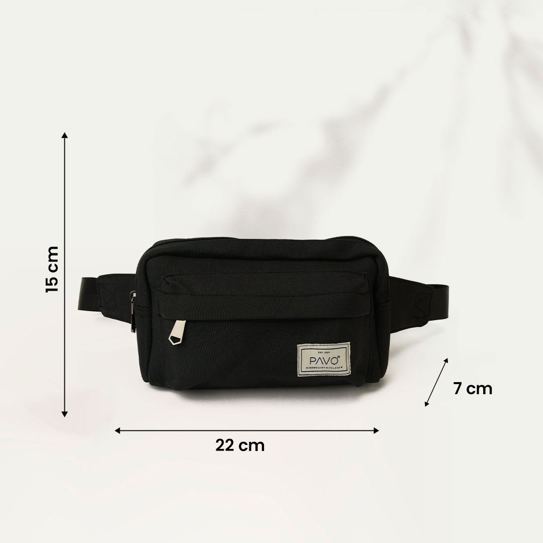Fanny pack Patch Black pavoegypt