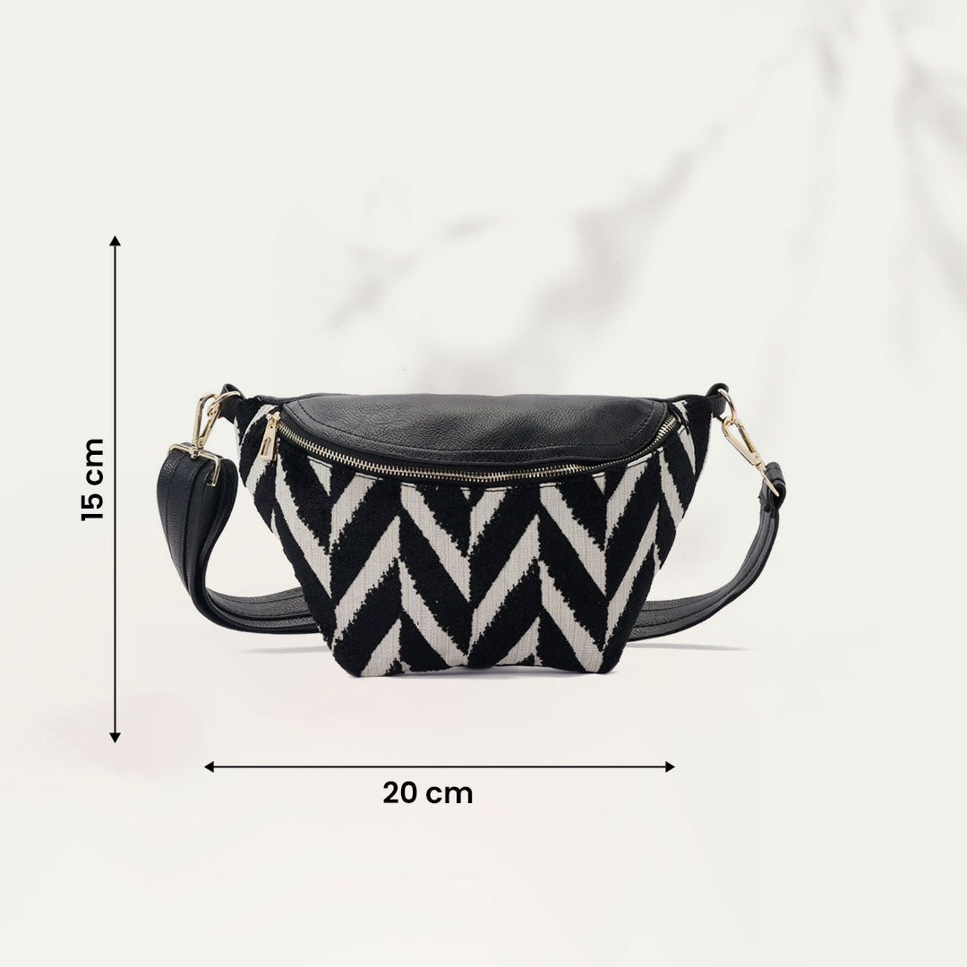 Fanny pack Black and White Color pavoegypt