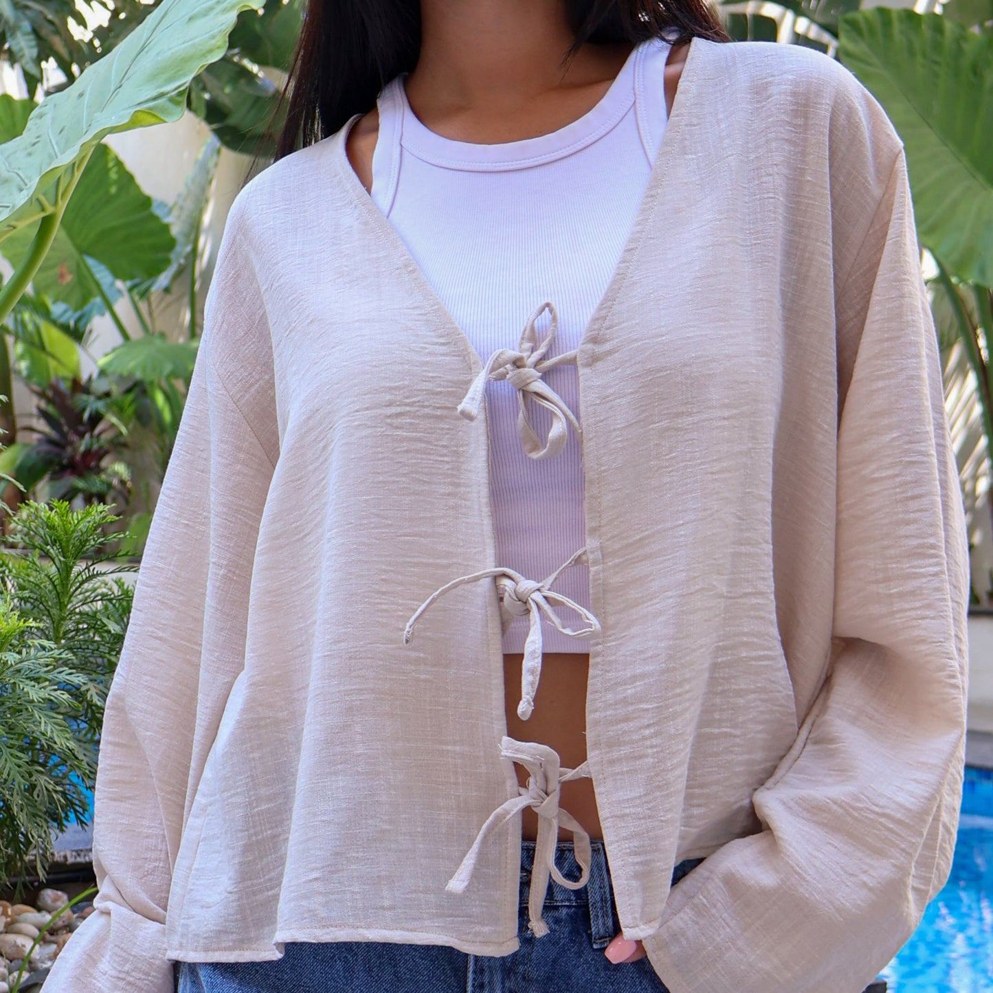 Sarah Beige Blouse - PAVO Egypt