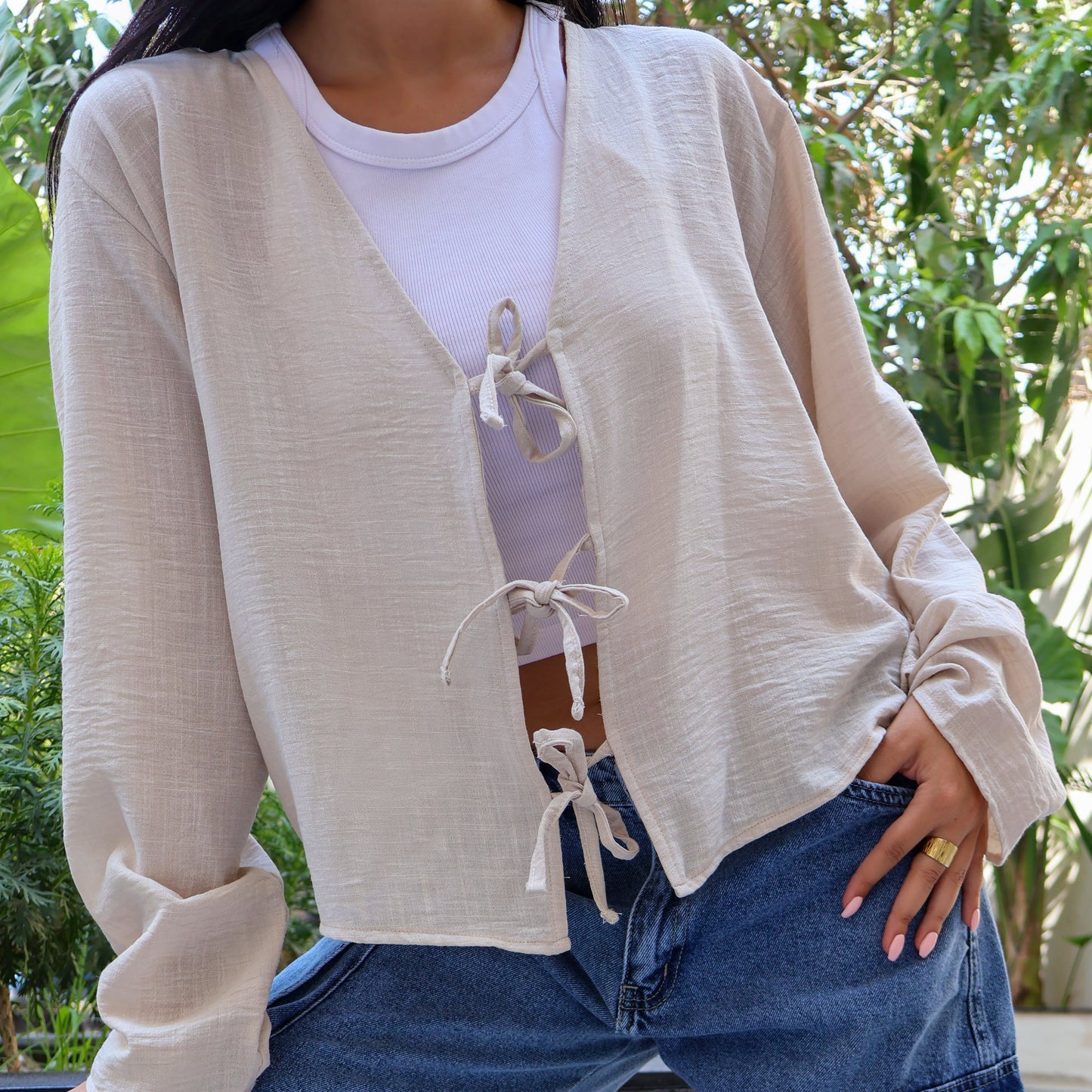 Sarah Beige Blouse - PAVO Egypt