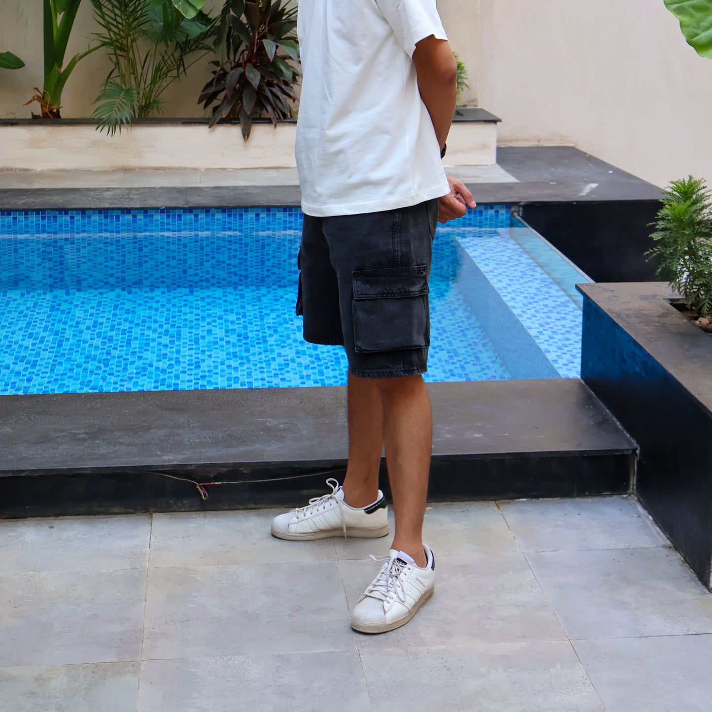 Dark Grey Men Denim Shorts - PAVO Egypt
