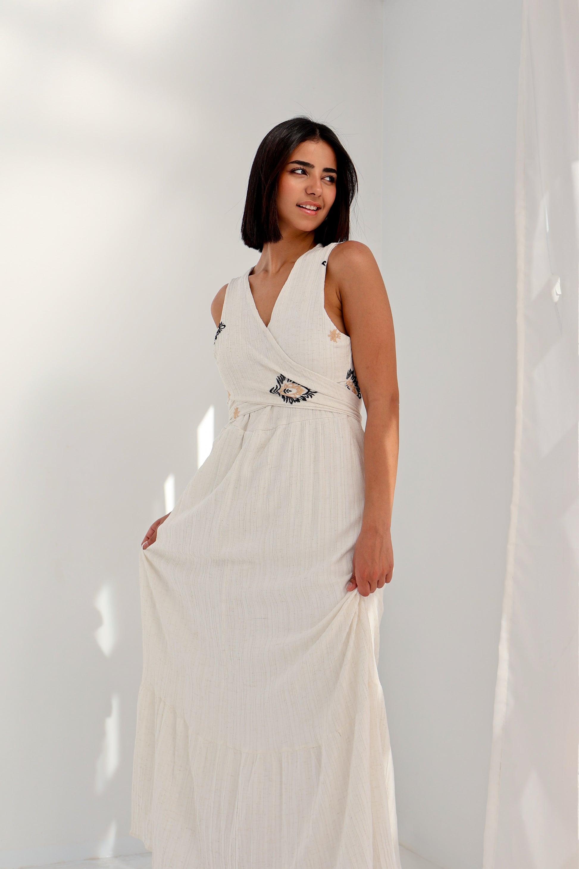Off white Boho Dress - PAVO Egypt