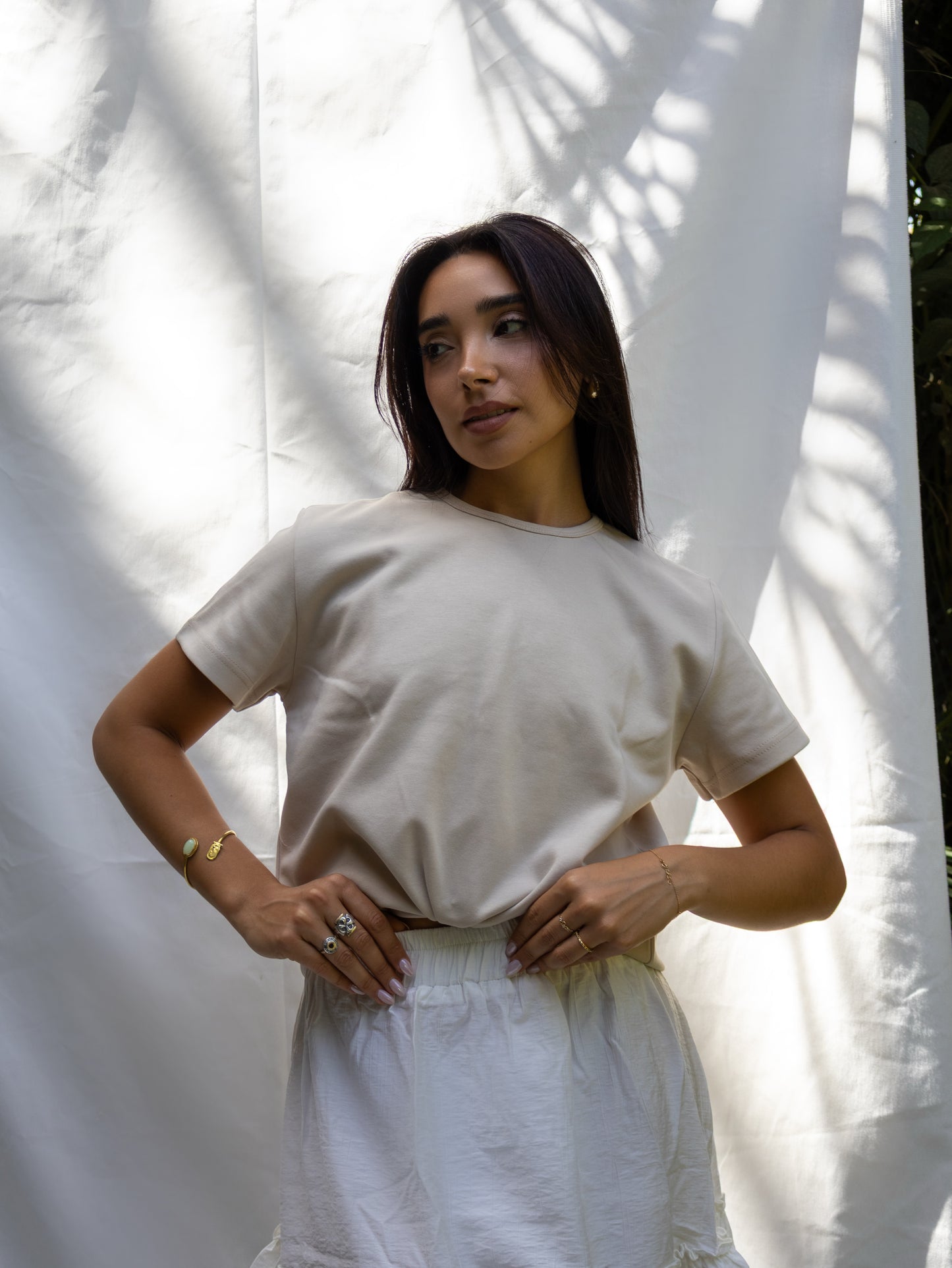 Beige Lia T-shirt - PAVO Egypt