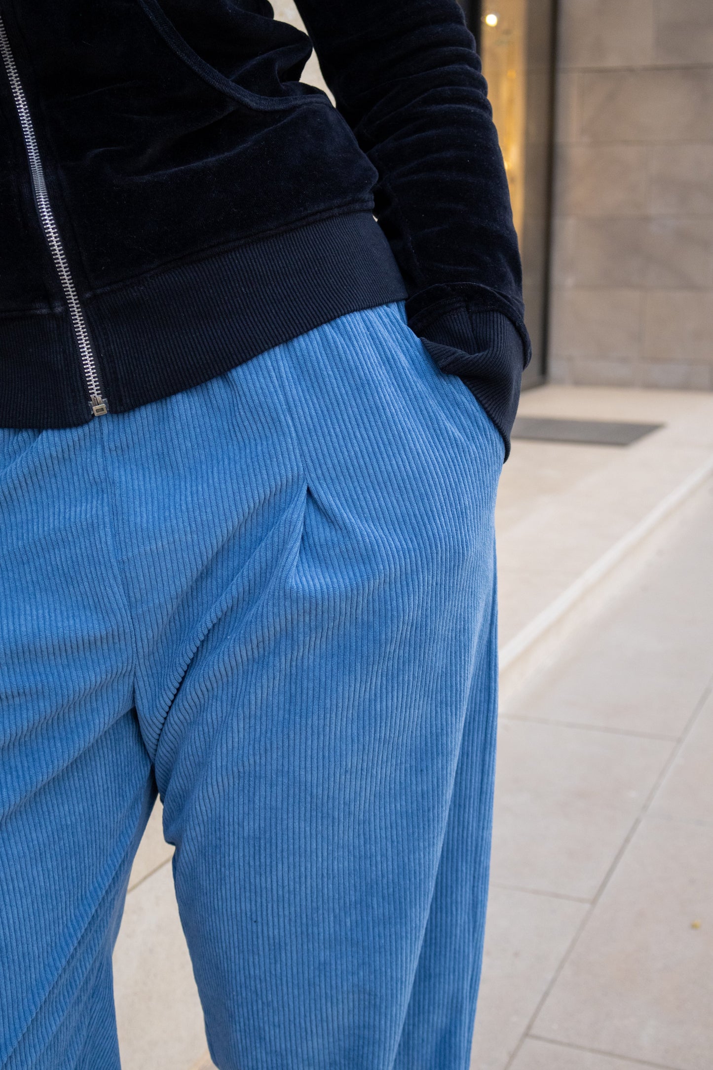 Blue velvet pants PAVO Egypt