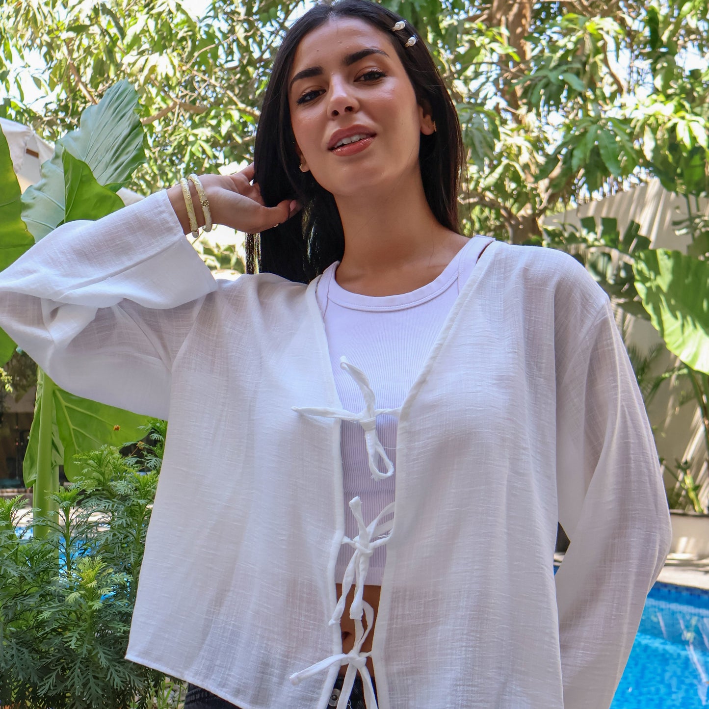 Sarah White Blouse - PAVO Egypt