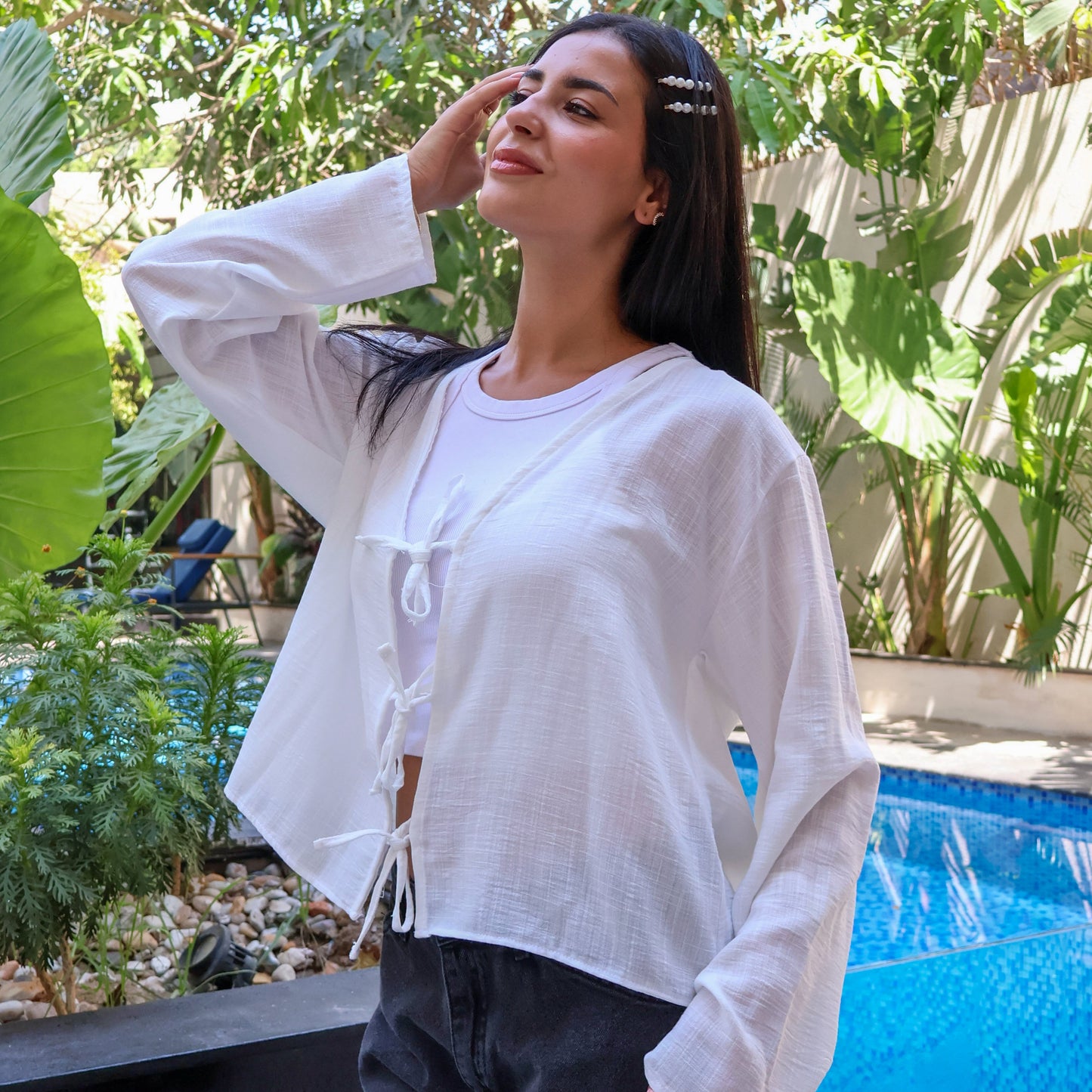 Sarah White Blouse - PAVO Egypt