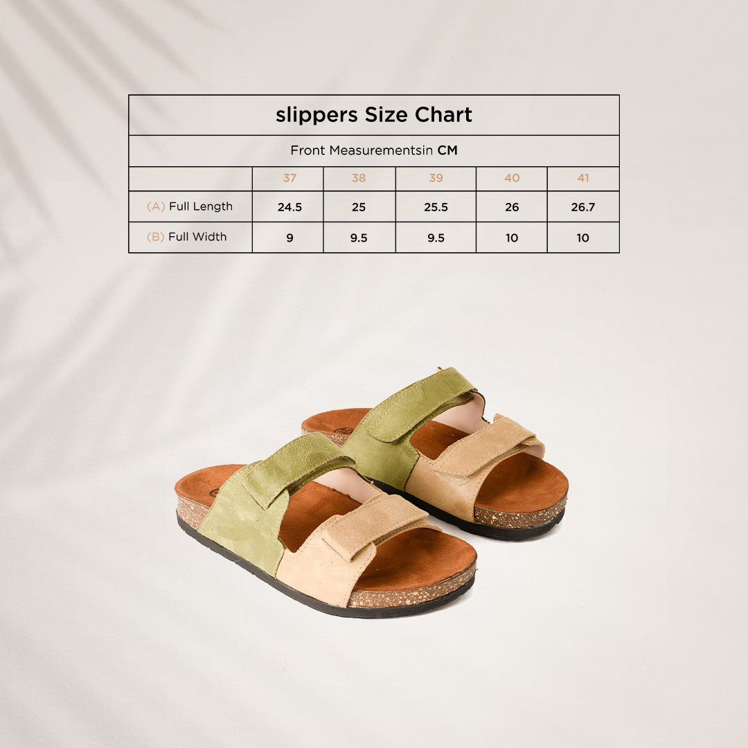 Slippers Beige x Olive - PAVO Egypt