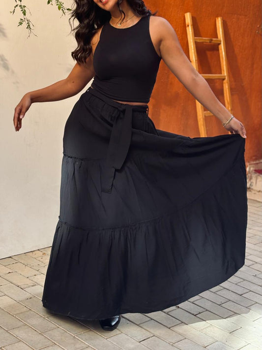 Noir Flamenco Skirt - PAVO Egypt