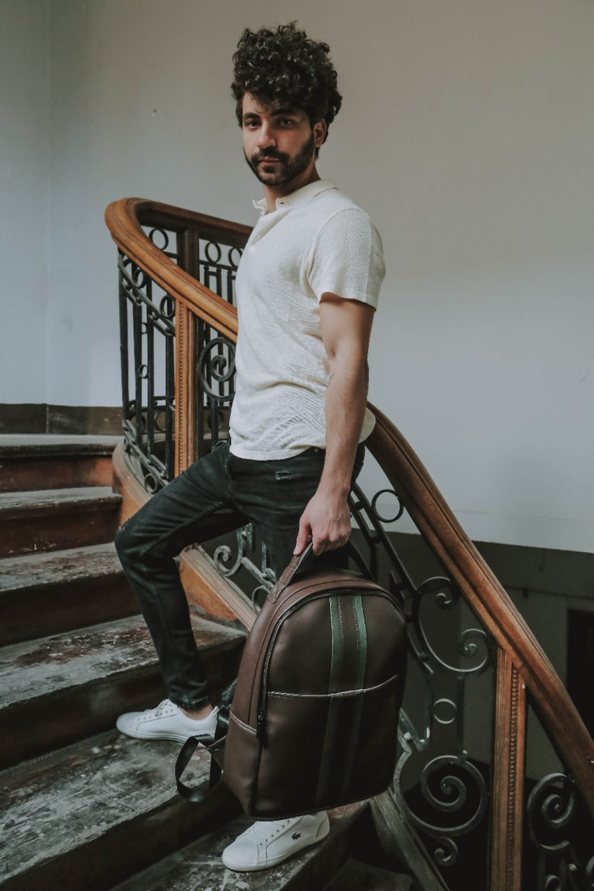 Laptop Backpack Classic Brown pavoegypt