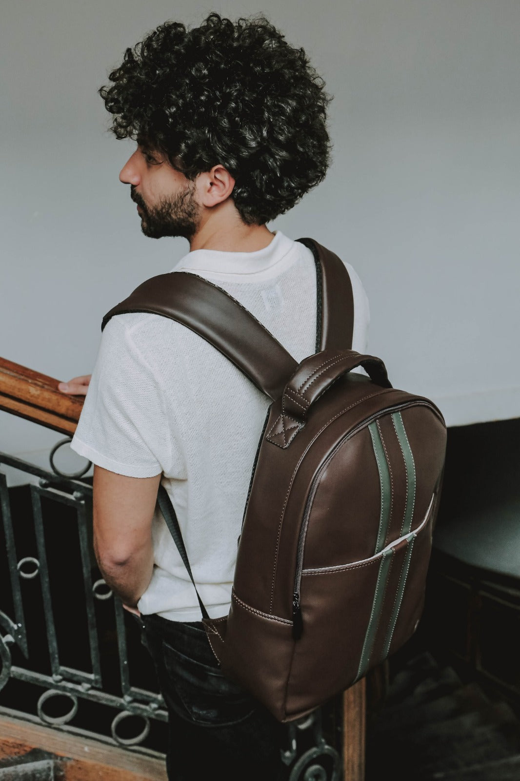 Laptop Backpack Classic Brown pavoegypt