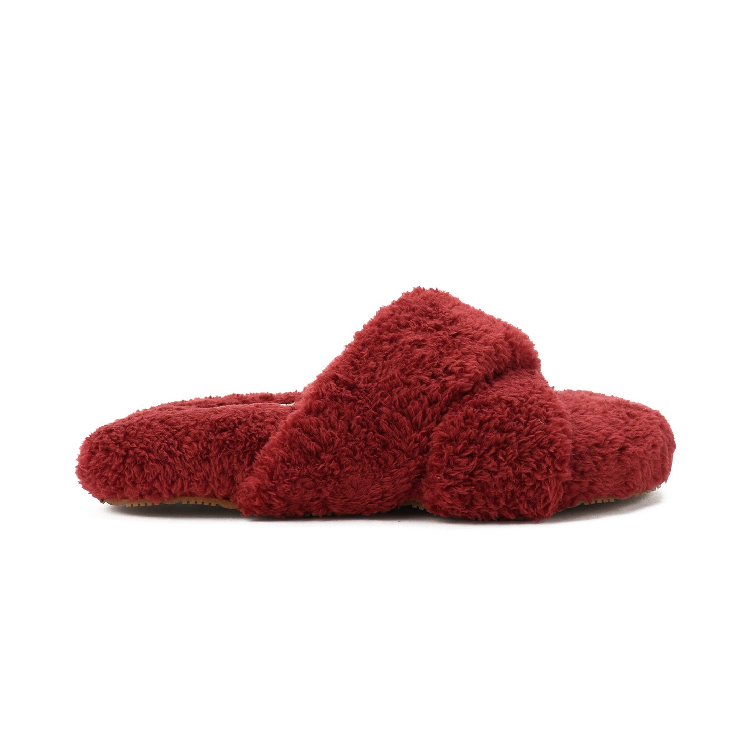 Slipper Fur Cross Burgundy pavoegypt