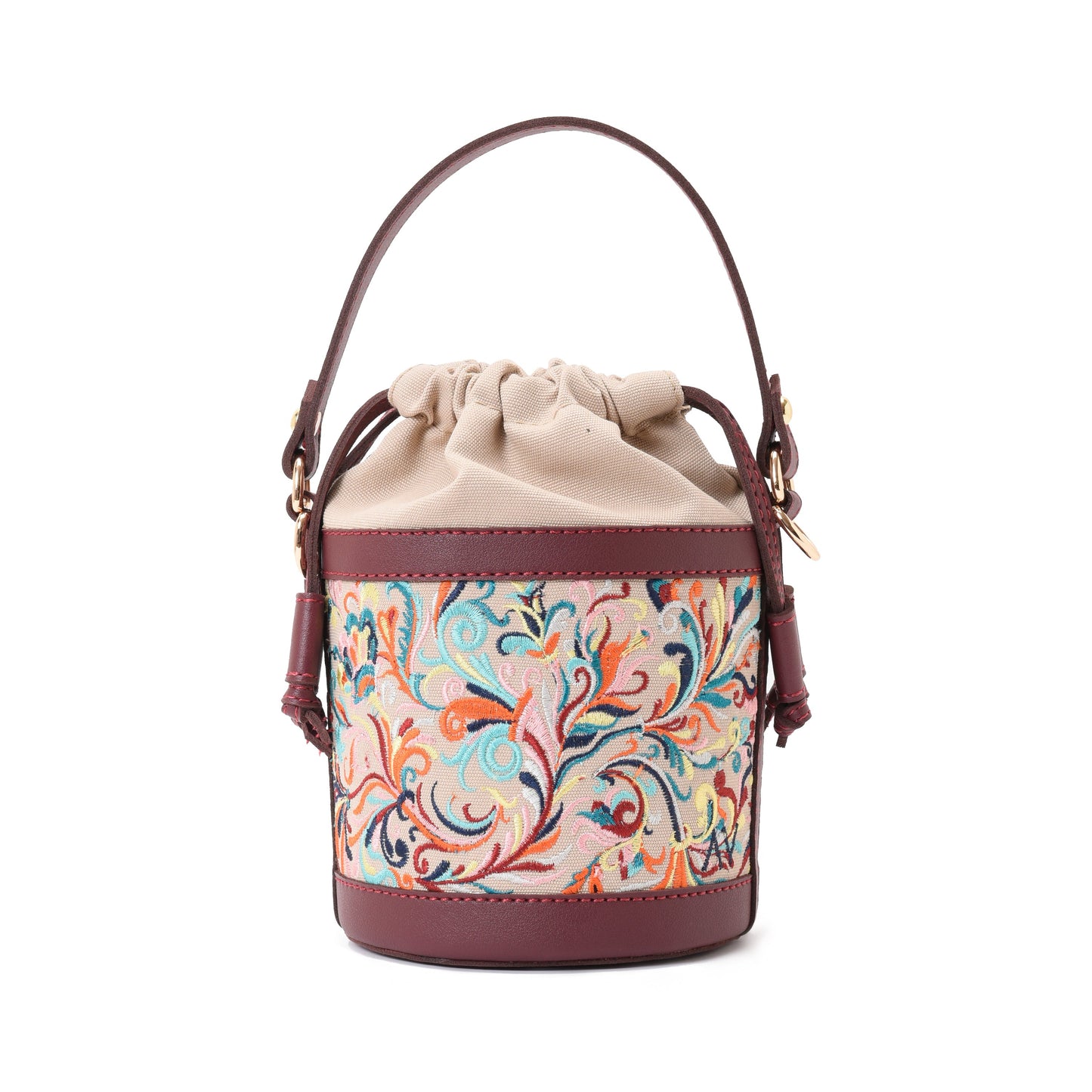 Retro Bucket Baroque Handbag with Burgundy belt -Code 916 pavoegypt