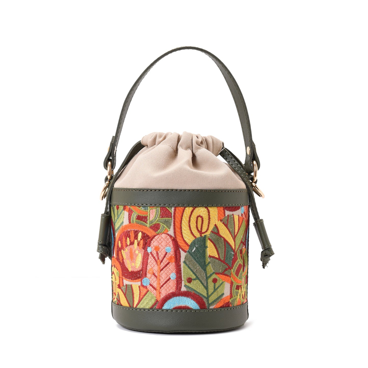 Retro Bucket Fall Handbag with Green belt -Code 914 pavoegypt