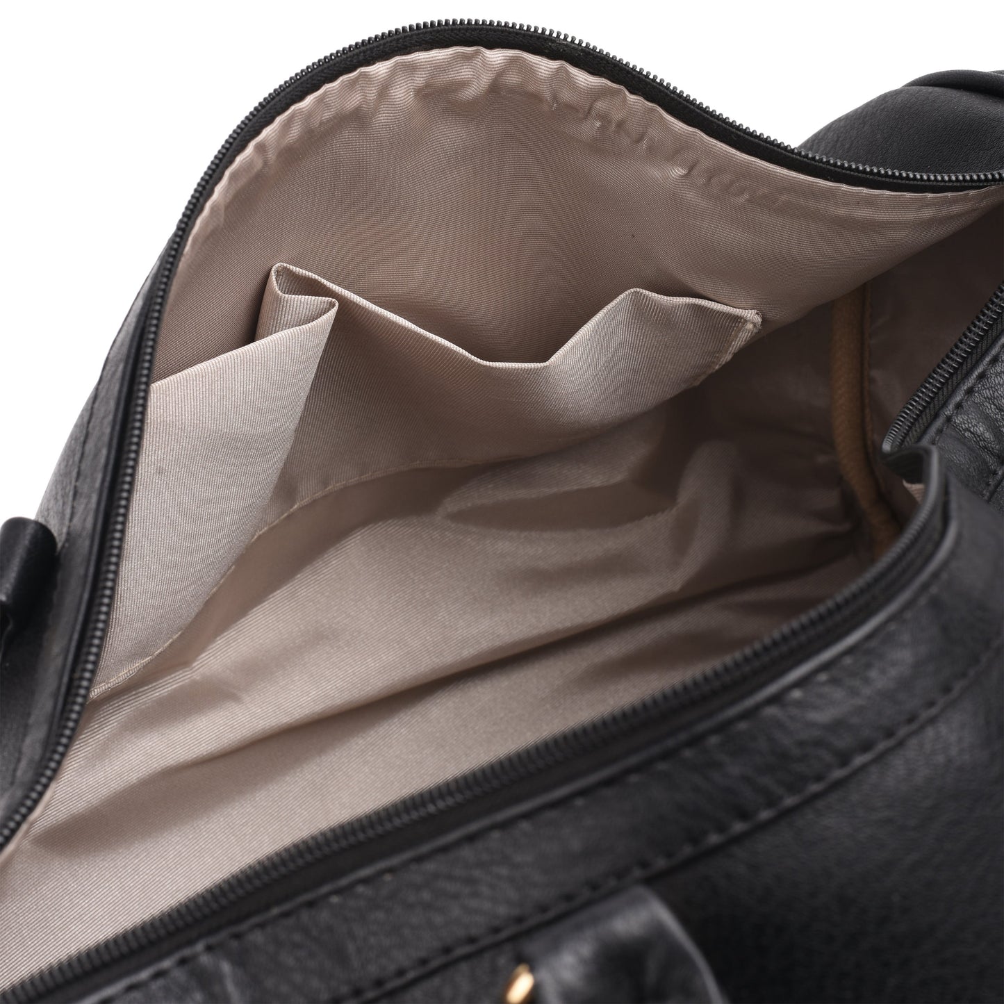Duffle Bag Leather Black pavoegypt