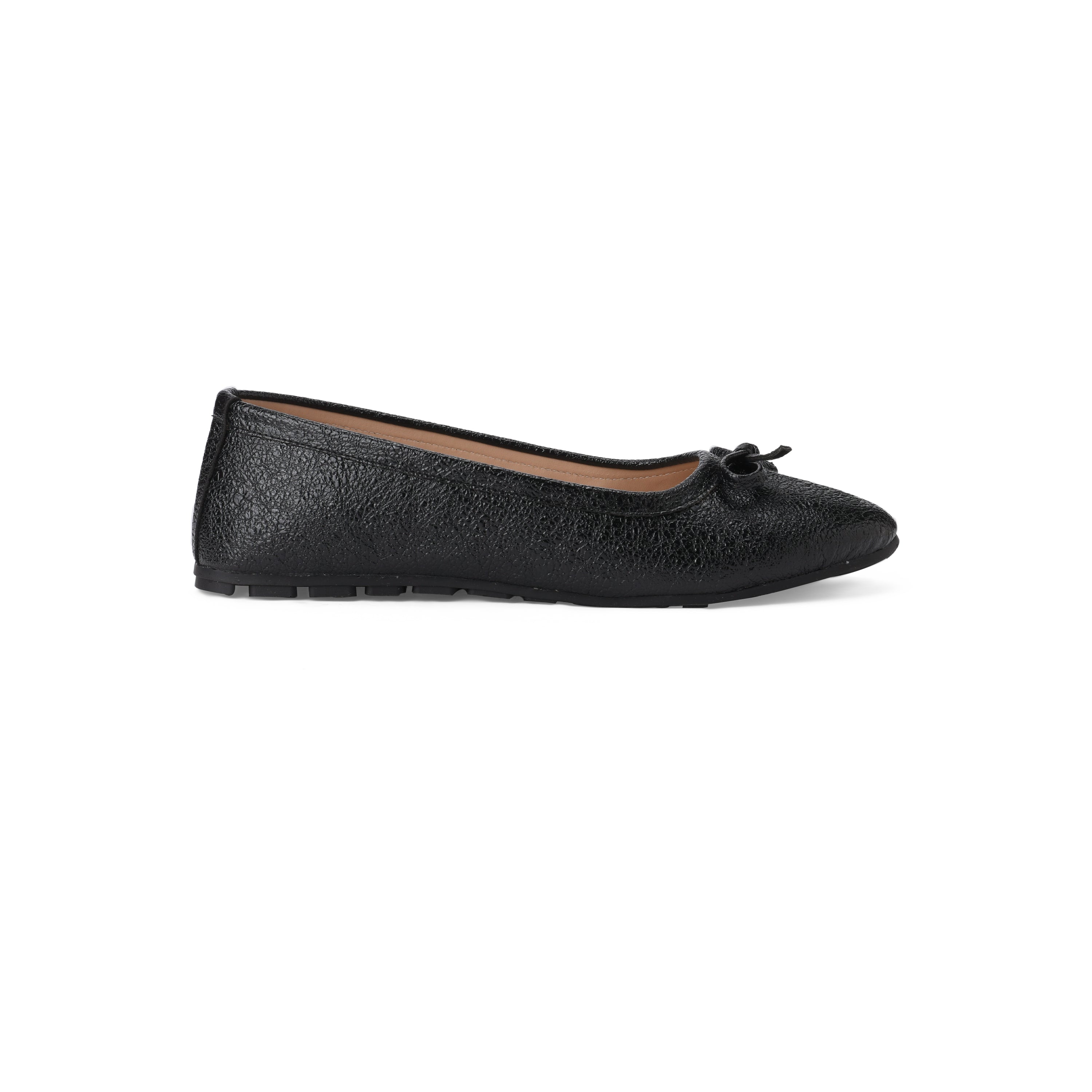 Black metallic Ballerina shoes - PAVO Egypt
