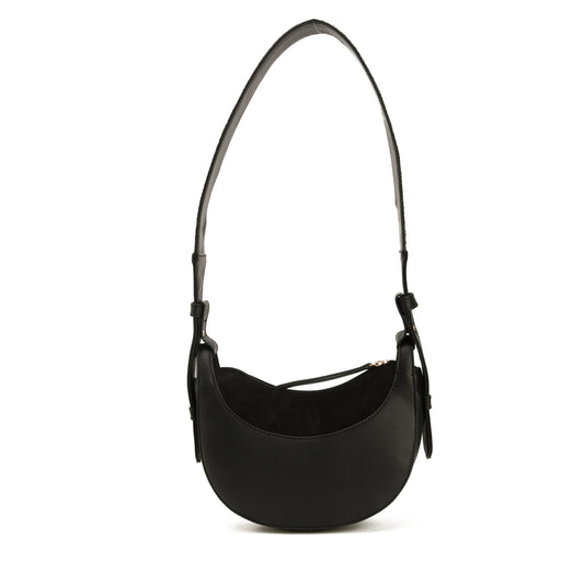 Handbag Black with embroidered Handle