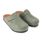Olive suede Mule - PAVO Egypt