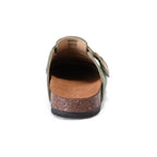 Olive suede Mule - PAVO Egypt