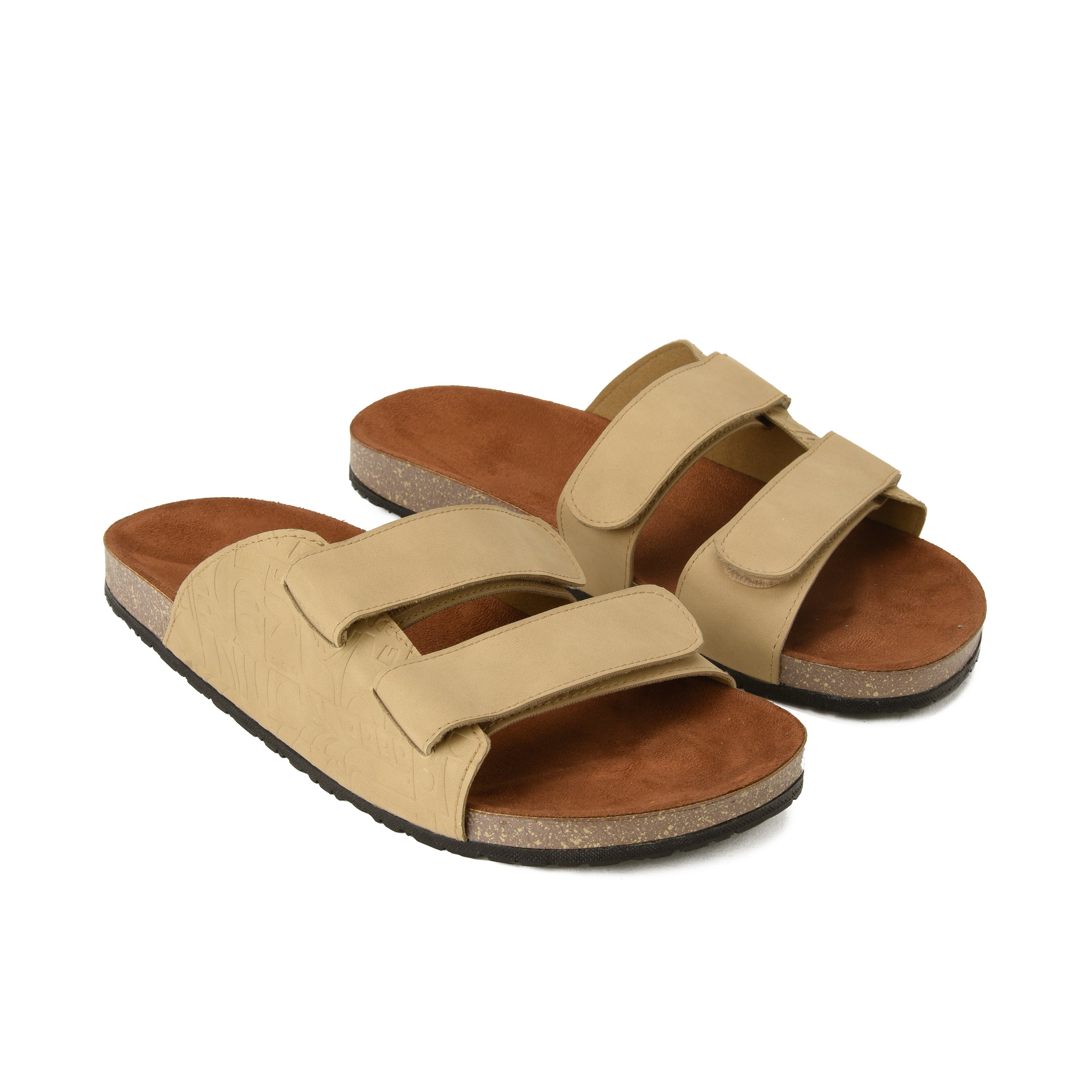 Slippers Engraved Beige Men - PAVO Egypt