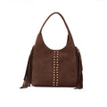 Brown Fringe Handbag